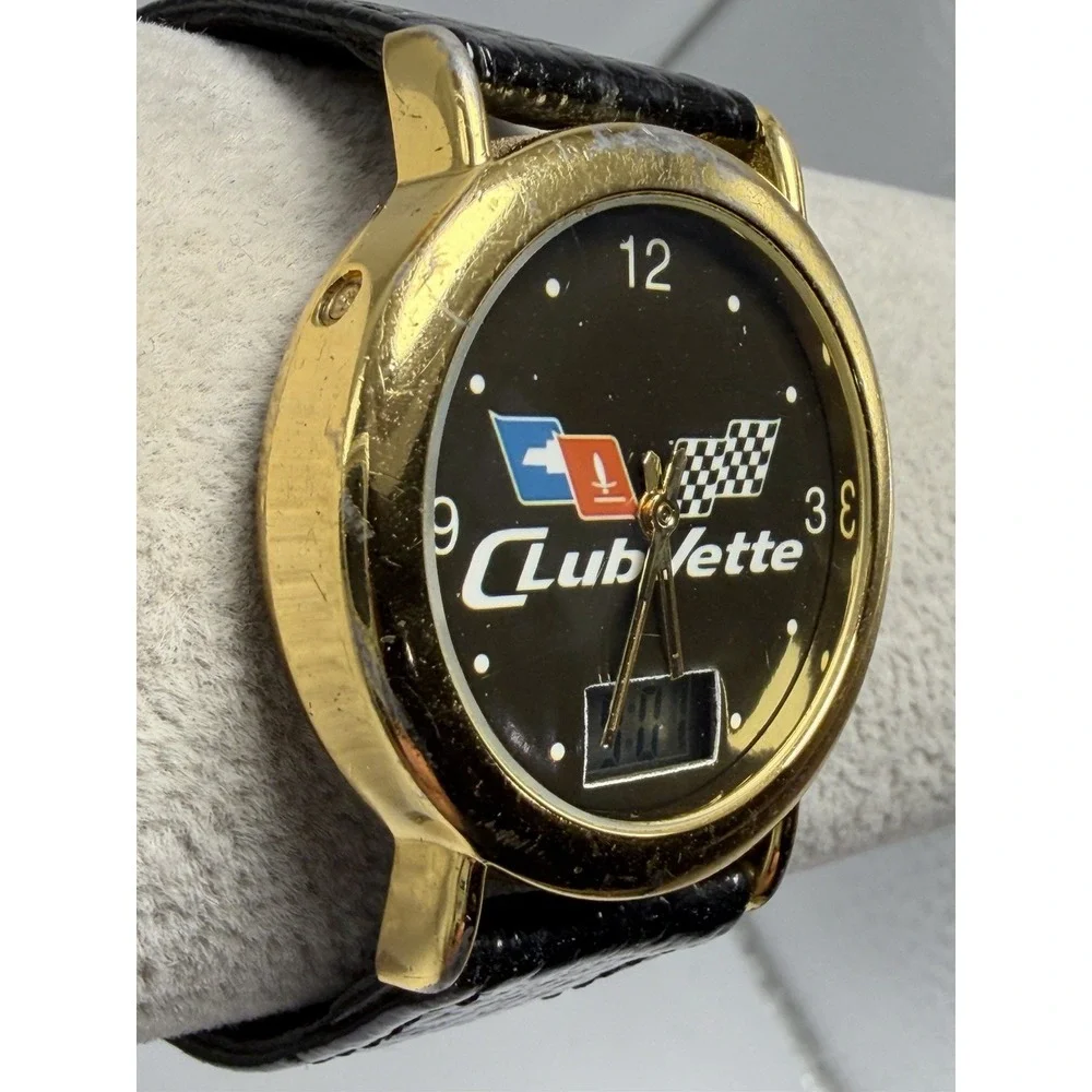 Club Vette Chevy Corvette Image‎ Mens Digital Watch New Battery 34MM 7.75